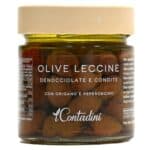 iContadini – Udstenede Leccine Oliven med Oregano & Chili 230g