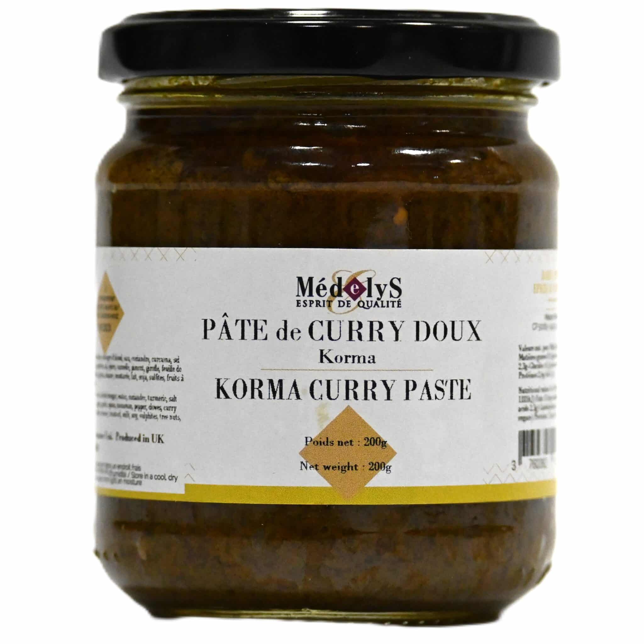 Médelys – Korma Karrypasta Pâte de Curry Doux 200 g
