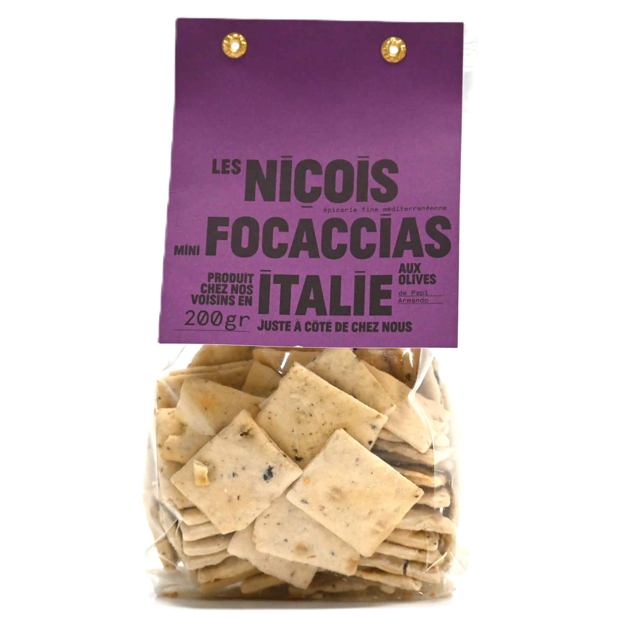 Les Niçois – Mini Focaccias med Oliven 200 g